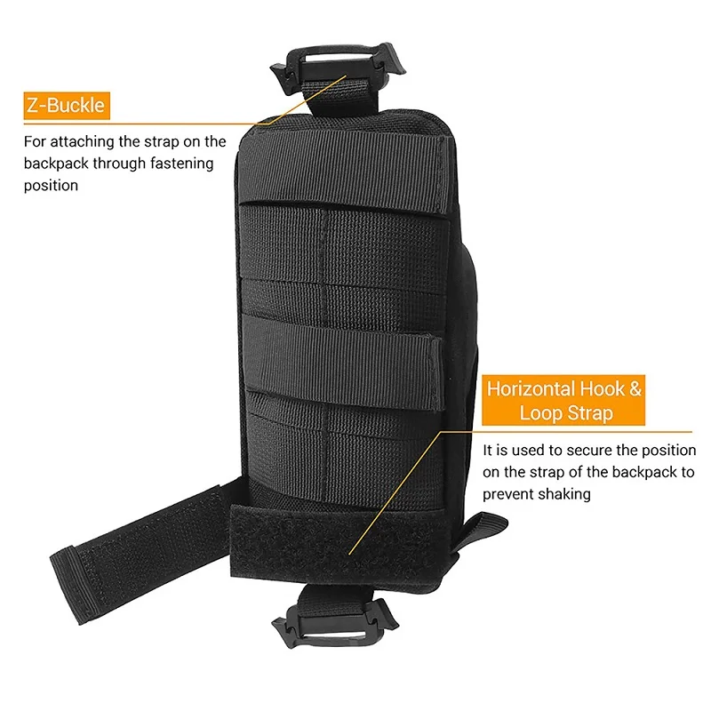 2023 Nylon Outdoor Tactical Shoulder Strap Bag Accessory Hanging EDC Molle Medical Designer Handbags Black Trendy Fanny Pack New