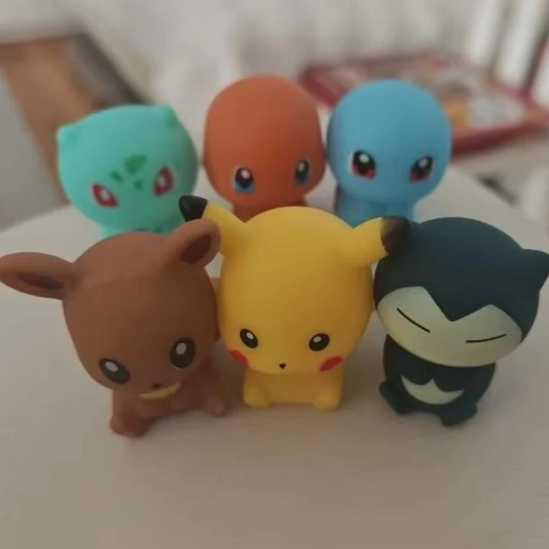 6pcs Monster Anime Action Figures Bathroom Bath Shower Play Water Bath Toys Shower Decompression Toys Squeeze Ornament Gifts