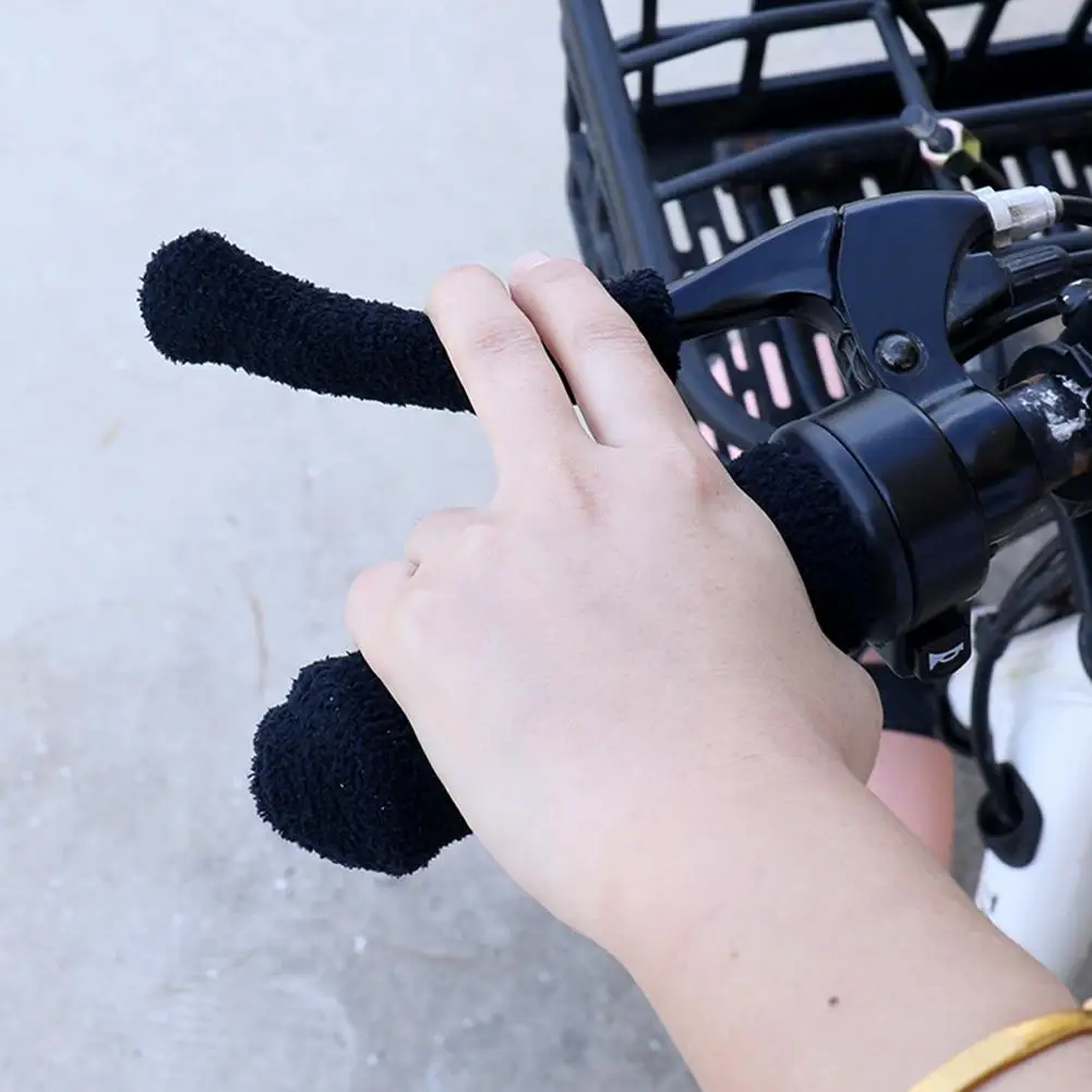 

Simulated Plush Grip Glove Motorcycle Handle Cover For Winter Thick Warm Handle Gloves Covers Universal Scooters Hand Warme Y2p5