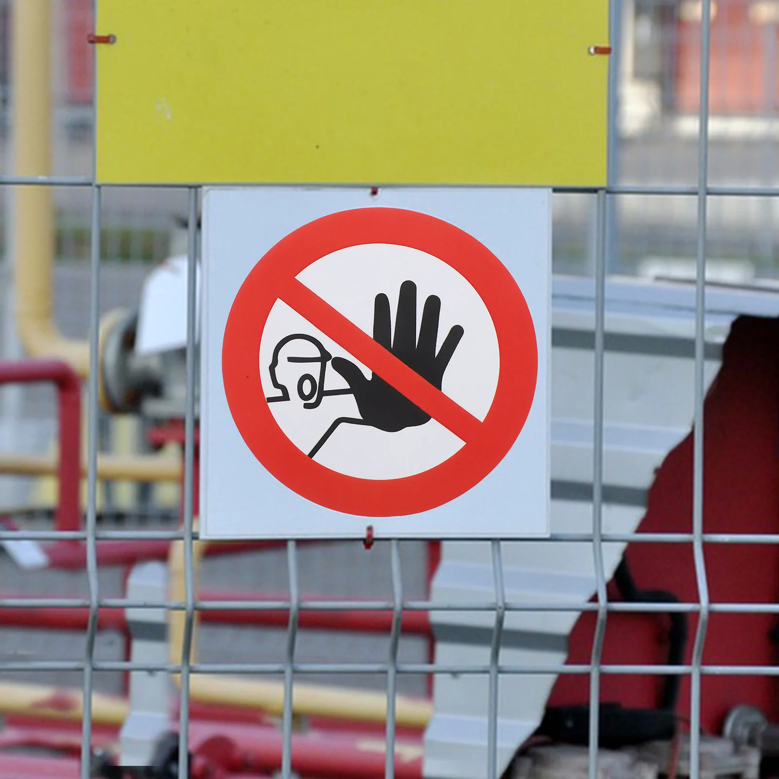 Waterproof Warning Sticker Hazard Caution Sign Keep Not Enter Safety Label For Workplace Construction Site Road