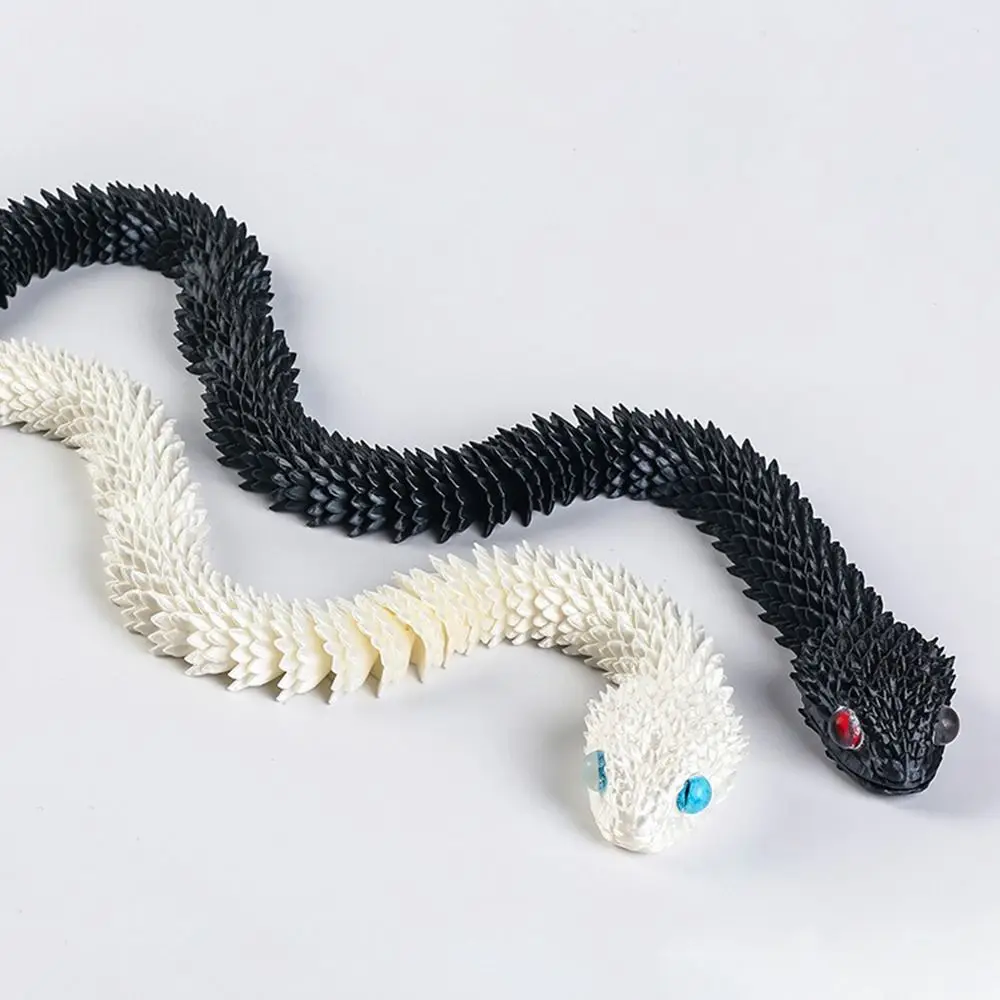 Serpent imprimé en 3D réaliste, 30/45/60 cm, rotatif, ornement de serpent simulé, PLA multicolore, modèle d'animal simulé, Halloween
