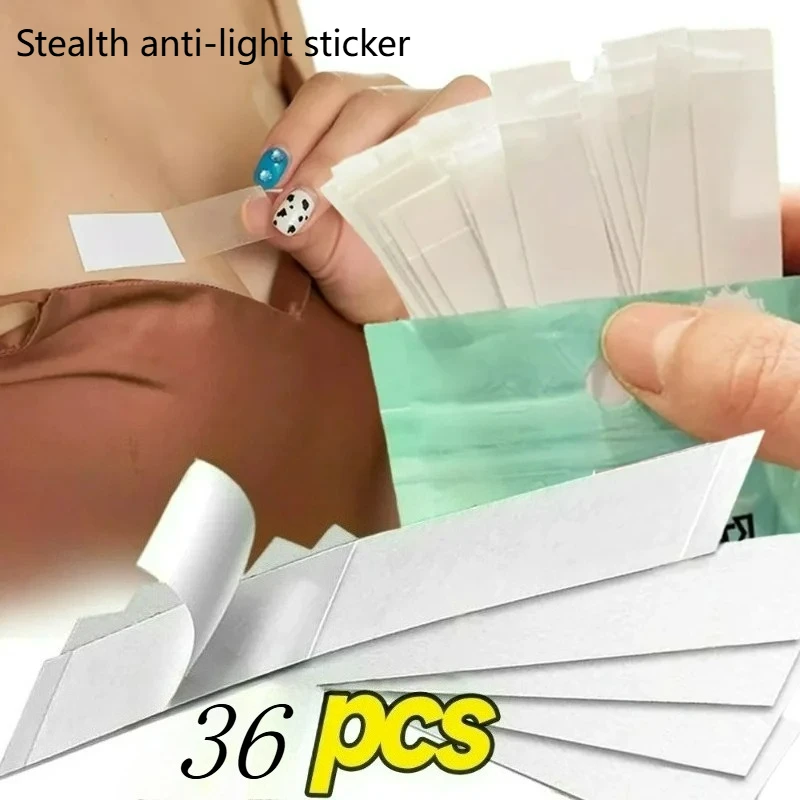 36 Piezas de Cinta Adhesiva Transparente de Doble Cara para Ropa y Cuerpo, Adhesivo Fuerte para Todos los Tonos de Piel y Telas