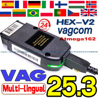 2025 VCDS HEX V2 Interface VAG COM Update V25.3 FOR VW For AUDI Skoda Seat Multi-Language Car Autocom VAG HEX  Diagnostics Tool