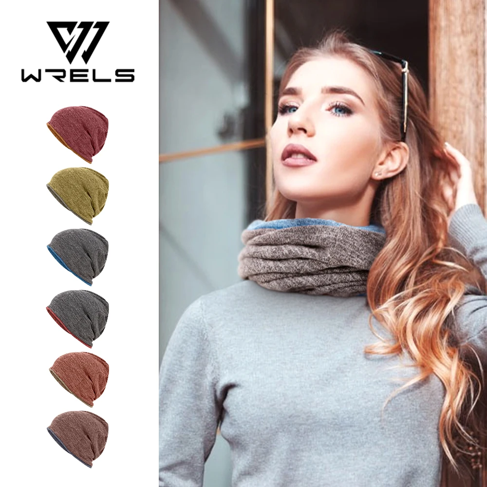 WRELS Warme Strickmütze, doppelseitig, warm, für den Winter, atmungsaktiv, Mützen, Hüte, winddicht, weich, Radfahren, Wandern, Ski, Sport