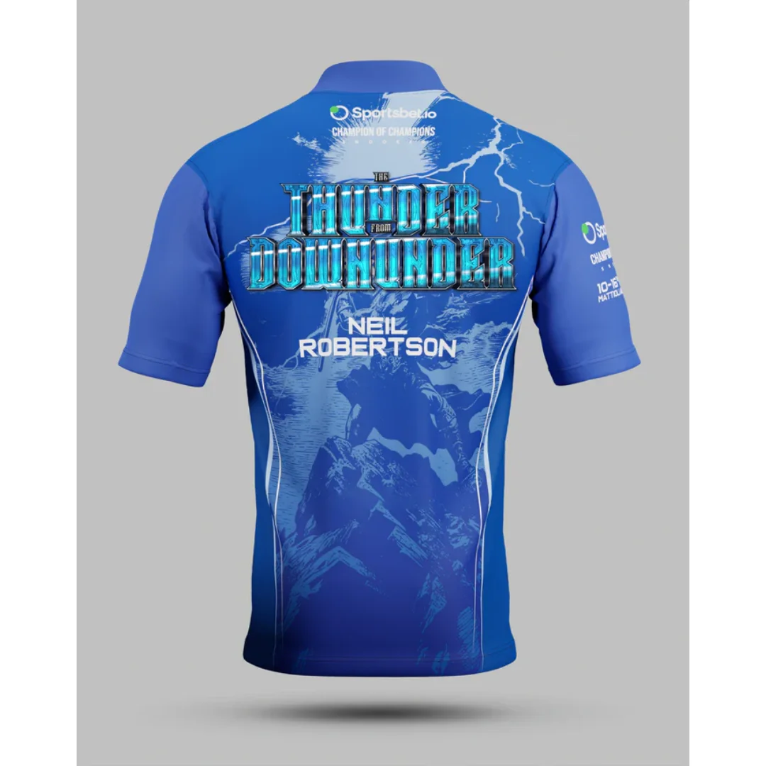

The Thunder From Down Under - Neil Robertson Snooker Match Джерси Осенняя спортивная быстросохнущая мужская футболка с круглым вырезом Детская футболка