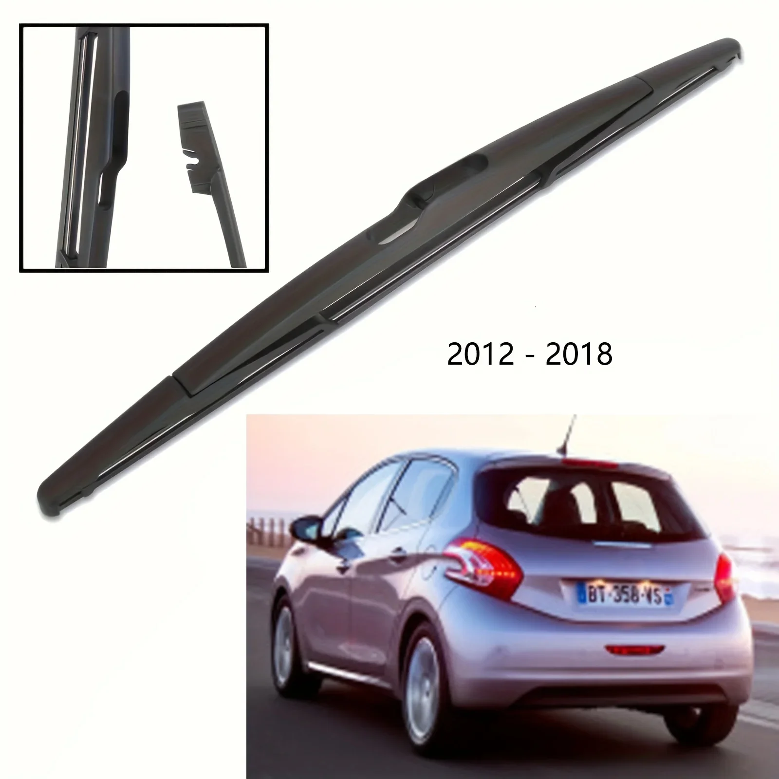 

For Peugeot 208 A9 MK1 2012 - 2018 14" Rear Wiper Blade Windshield Windscreen Clean Tailgate Window Car Rain Brush