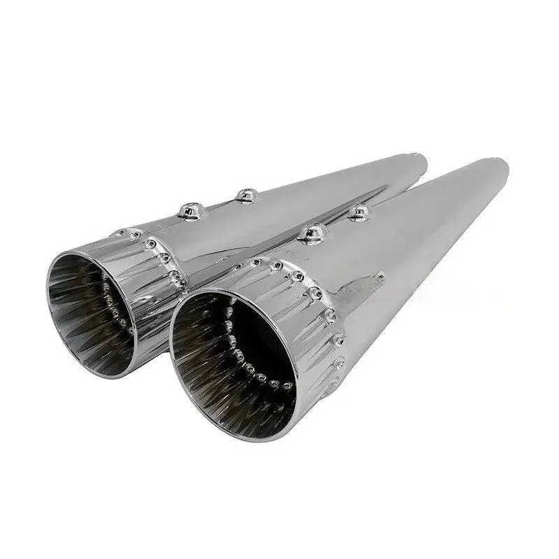 

Suitable for Harley Road King Street Highway Big Glide Modified CFR Thick Low Horse Hoof Dual Exhaust Pipe Tail Section