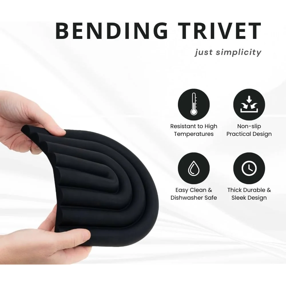 Premium Silicone Heat Resistant Placemat Flexible Freestanding Design Kitchen Decor Durable & Stylish Tabletop Protection Mat