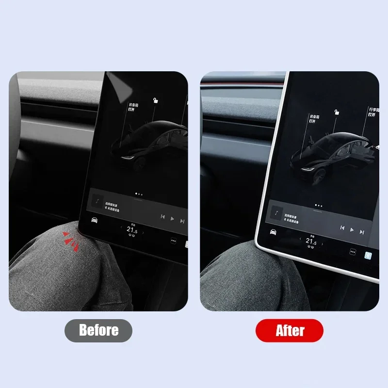 For Tesla Model 3 Model Y New 3 Car Screen Frame Protective Cover Silicone Display Edge Protector Accessories Fit Model 3 Y