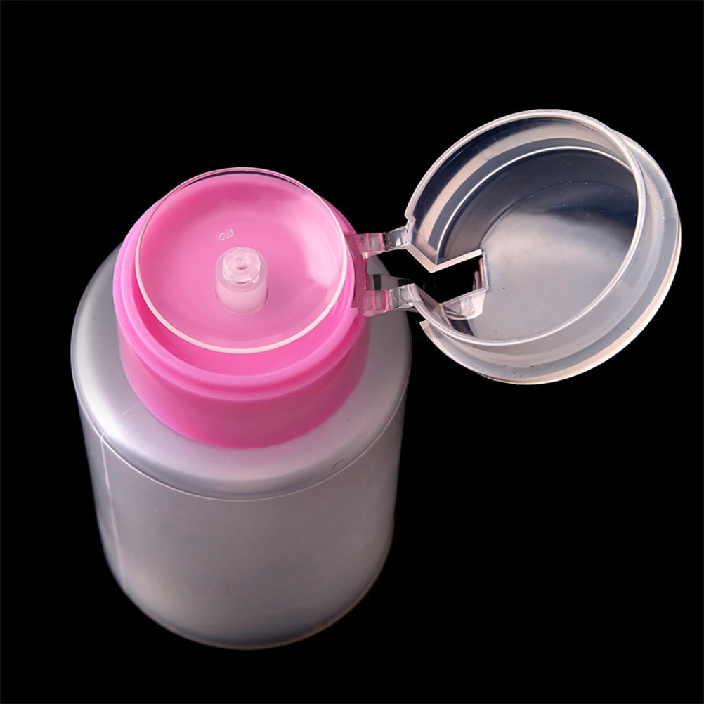 

150Ml Nail Pressing Empty Bottle Lock Pressure Pump Dispenser For Nail Polish Remover Alcohol Makeup Remover Fluid Tool