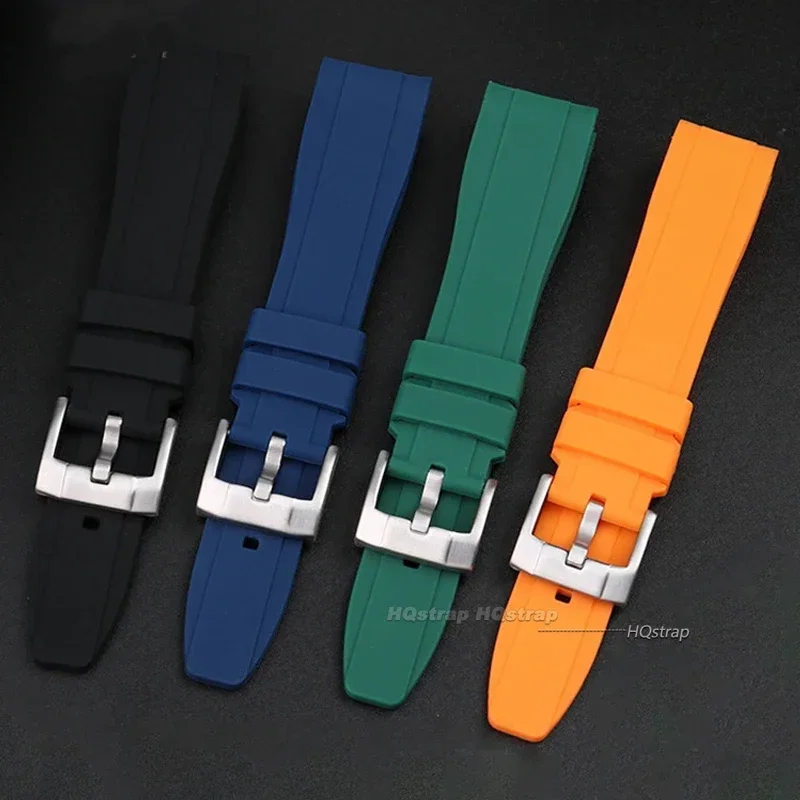 Silicone Watchband for Swatch Replacement Strap for Seiko Water Ghost Arc End Bracelet for Rolex Universal Wristband for Citizen