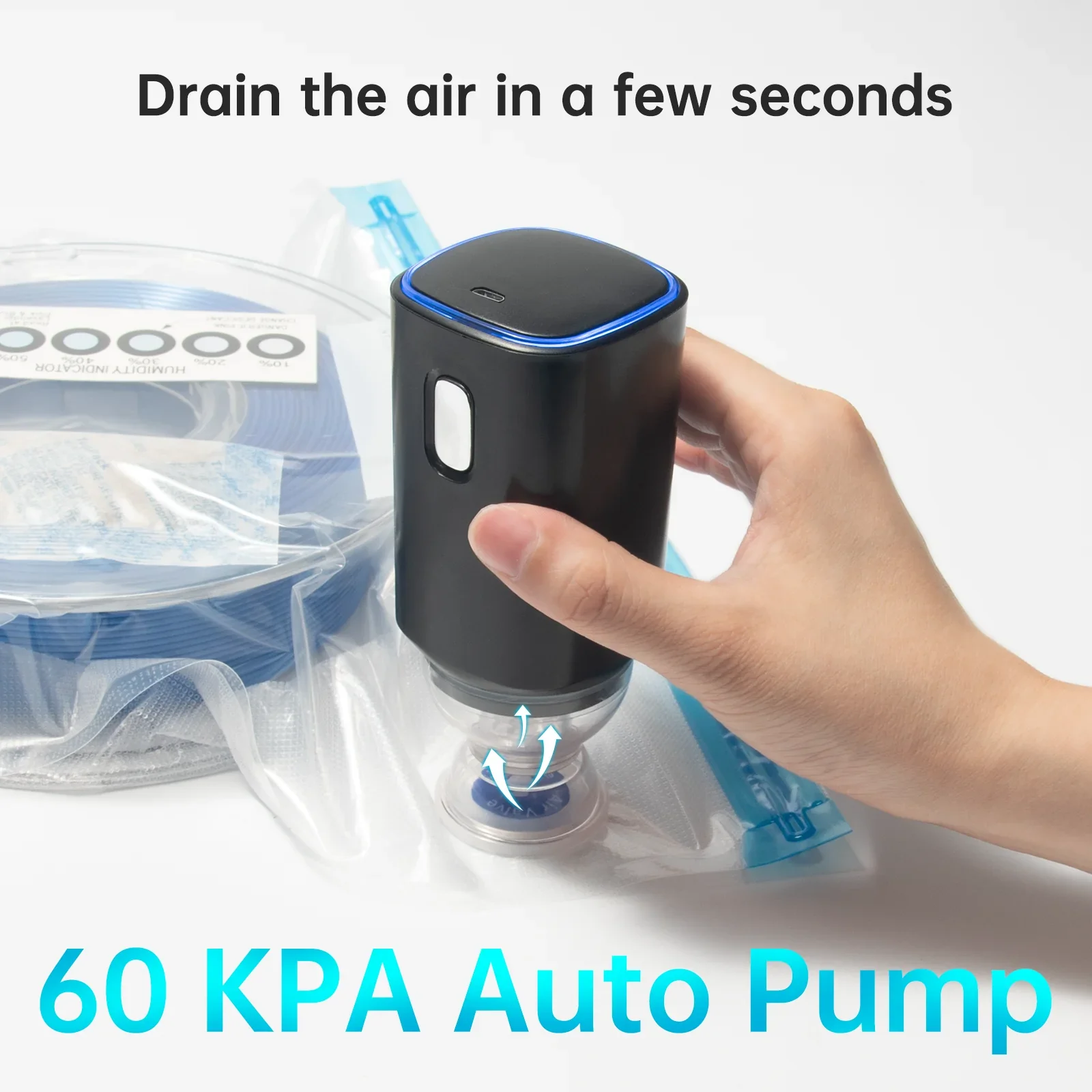 BIQU-bolsa de vacío para almacenamiento de filamentos, 1kg, secador de filamentos PLA para impresora 3D, seguridad, resistente a la humedad, accesorios para impresora 3D