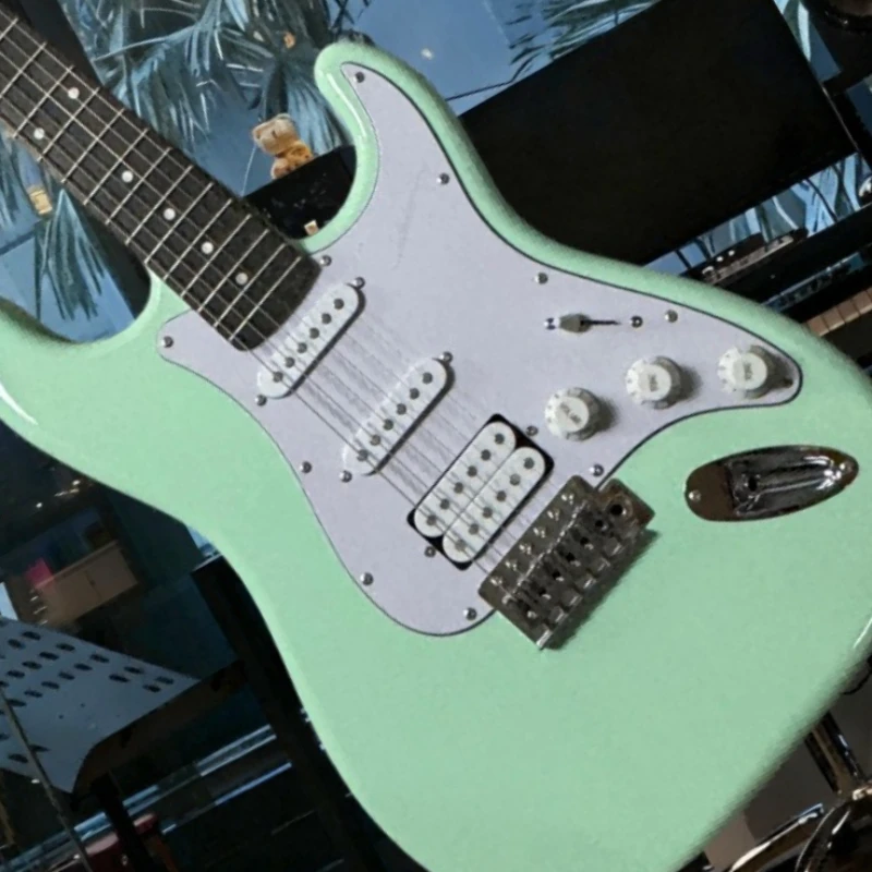 

Gift Christmas 39 inch Green and White STS Electric Guitar Mahogany Body Rosewood Fingerboard Free Shipping
