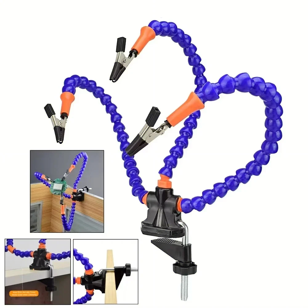 Multifunctional Welding Aid Hand Third Hand Tool Stand Clamp Welding Bracket Welding PCB Holder Flexible Arm Welding Tool