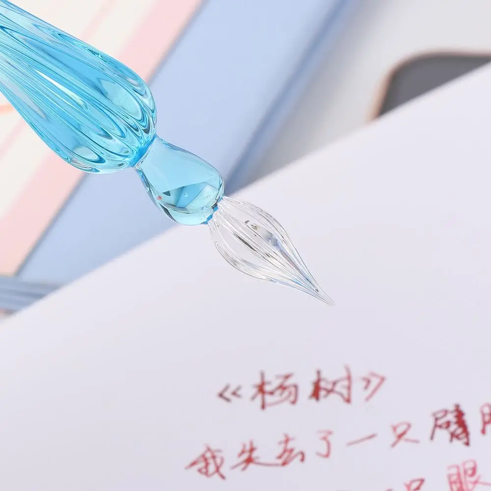 1PC Vintage Glass Dip Dipping Pen Art Painting Supplies Filling Ink Signature Calligraphy Fountain Pen