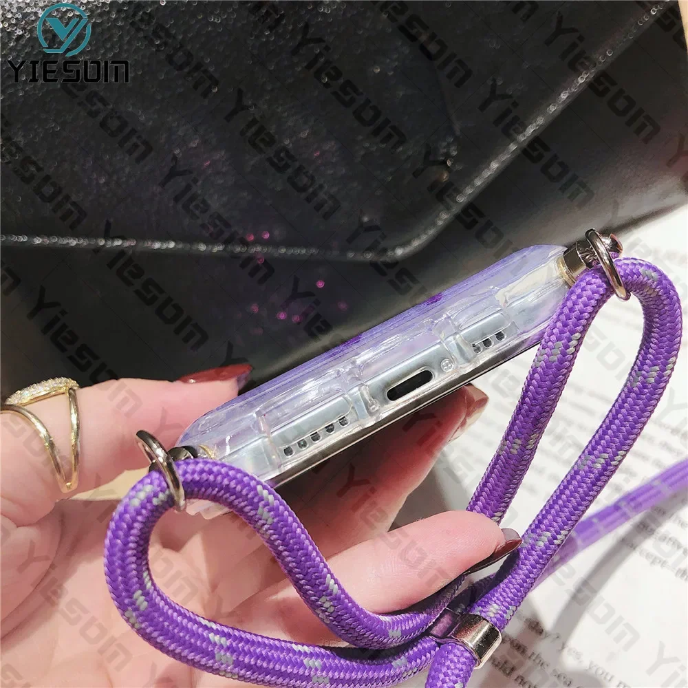 Bling Glitter Lanyard Case For Xiaomi Redmi Note 12 11 11S 10 10S 9S 9 8 7 Pro Redmi 12C 10C 10A 10 9 9T 9C 9A