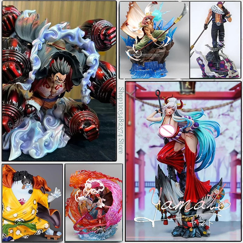

Anime Charlotte Katakuri Figurine One Piece Gear 4 Luffy Shanks Action Figure Yamato Wano Figure PVC White Edward Newgate Model