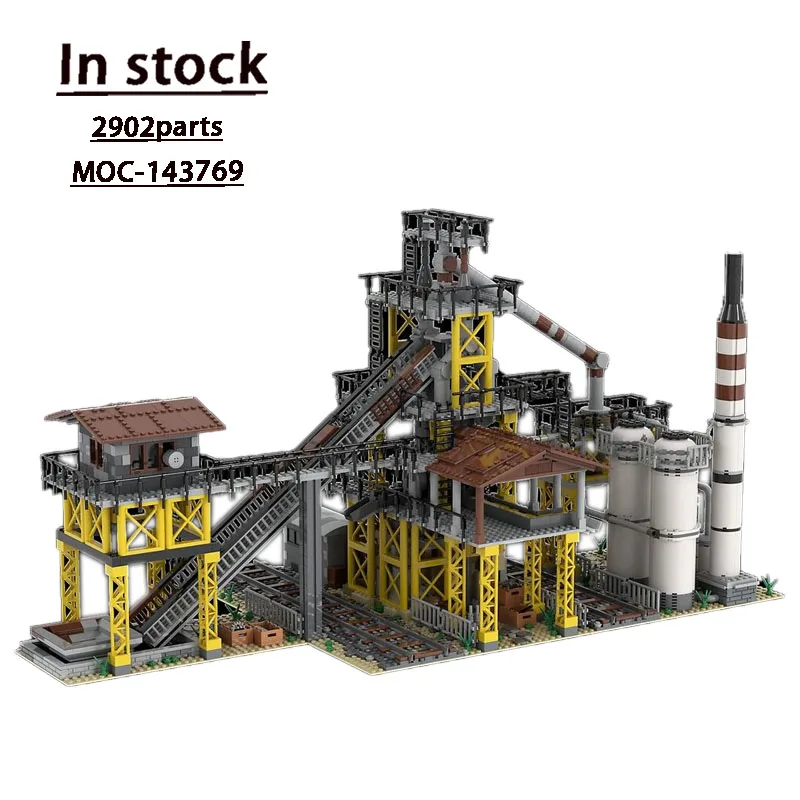 MOC-143769 Blast Furnace Industrial Processing Factory Splicing Assembly Building BlockModel2902PartsChildren\'sBirthday Toy Gift