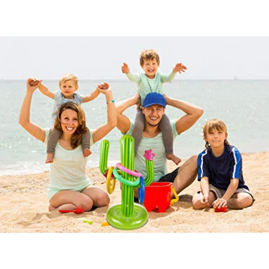 Inflatable Cactus Ring Toss Game For Swimming Pool Party Games_voghion.com