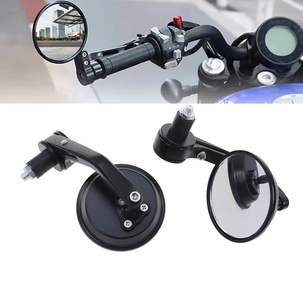 Universal Motorcycle Rear View Mirrors Round 7/8