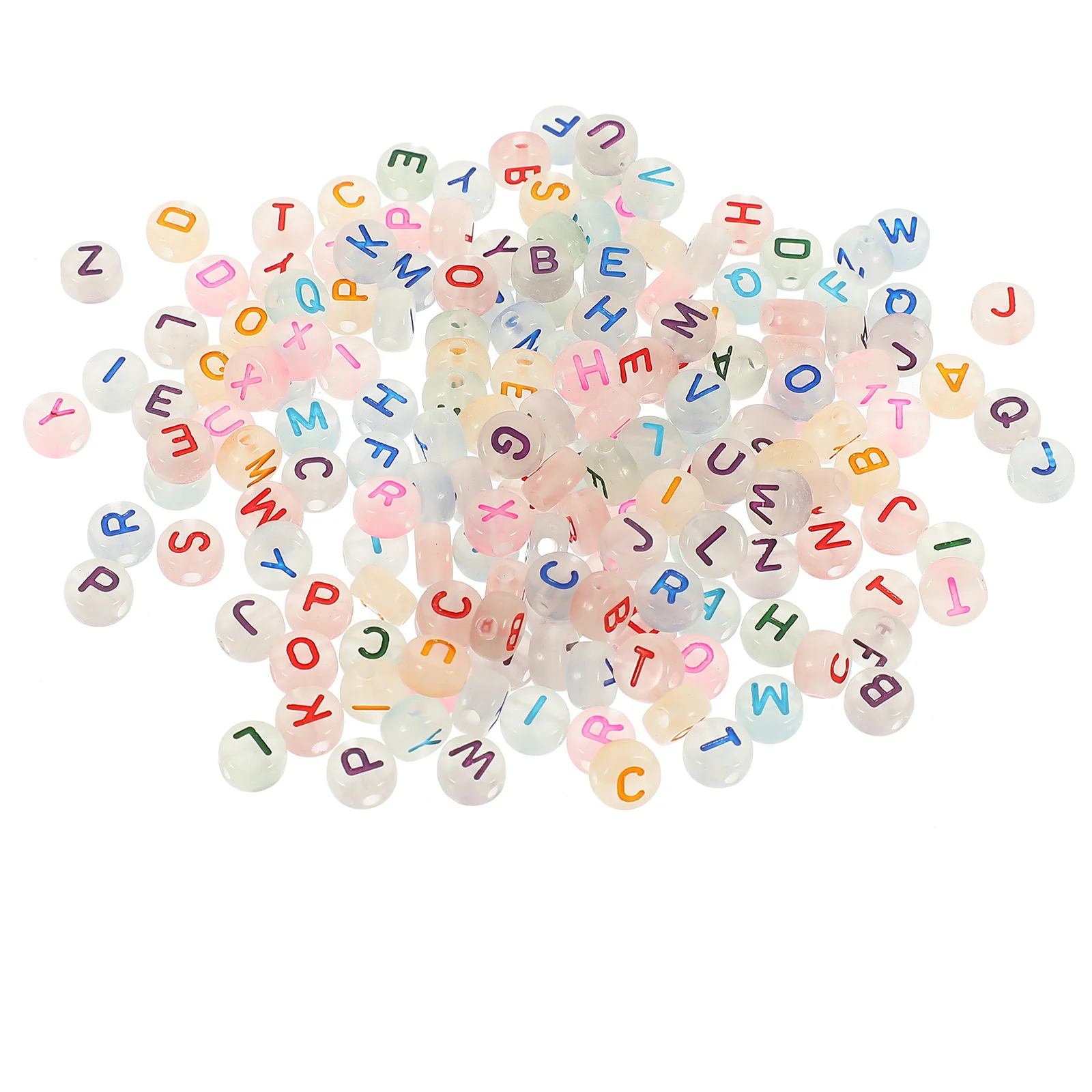 500개 내구성 있는 야광 비즈 DIY 쥬얼리 팔찌 목걸이 제작용 비즈 팔찌 액세서리 원형 쥬얼리 비즈