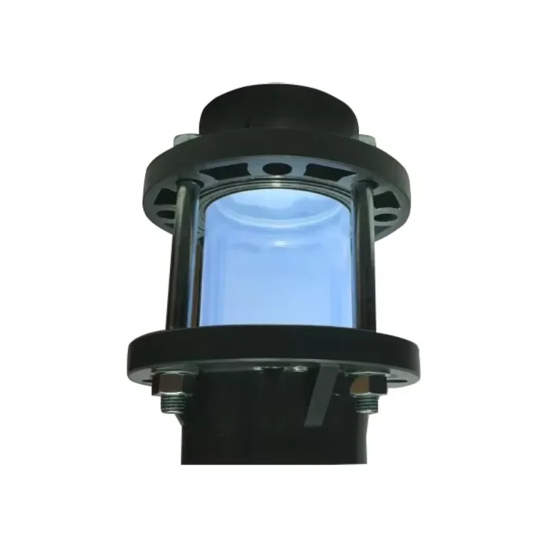 CPVC ball valve, manual operation, sleeve flange connection NPT BSPT BSPF base medium DN50 industrial PVC sight glass