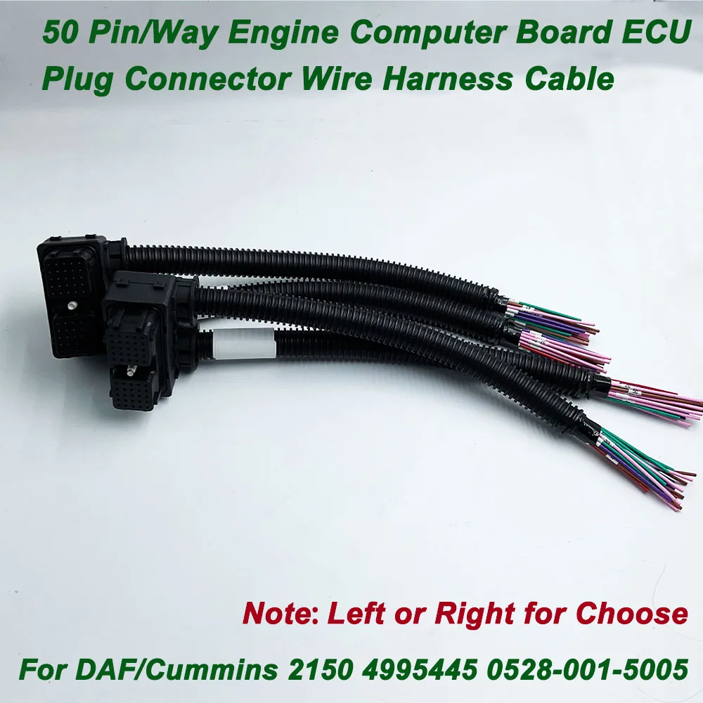 BrandNew 4 Types 50 Pin 50 Way Engine Computer Board ECU Plug Connector Wire Harness Cable For DAF Cummins 2150 4995445 4988820