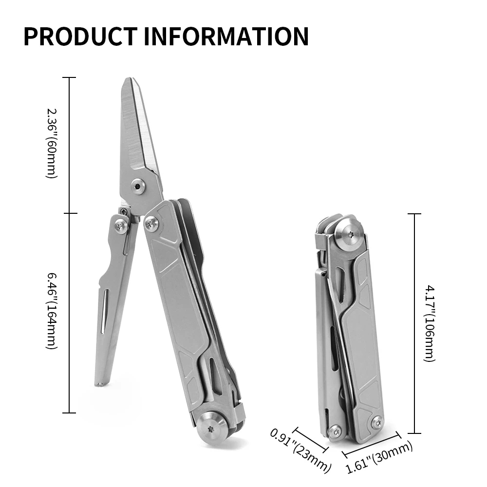 Multifunctional Pocket Folding Knife Scissors Screwdriver Stainless Steel Outdoor Camping Fishing Scissors Knives EDC Multi Tool