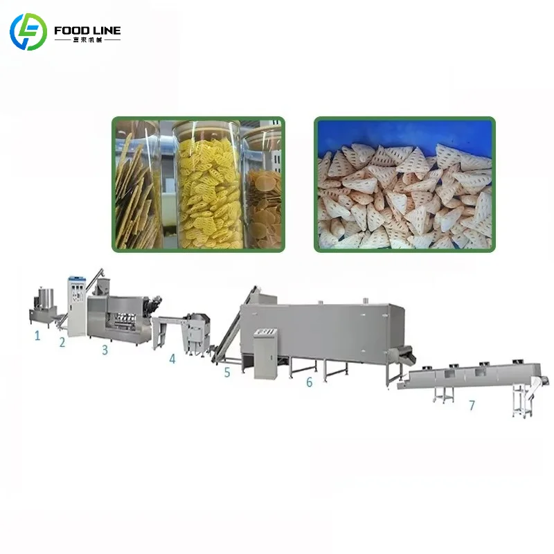 Customized Industrial Full Automatic Puffed Food Production Line Puffed Snack Production Line Twin Screw Extruder System
