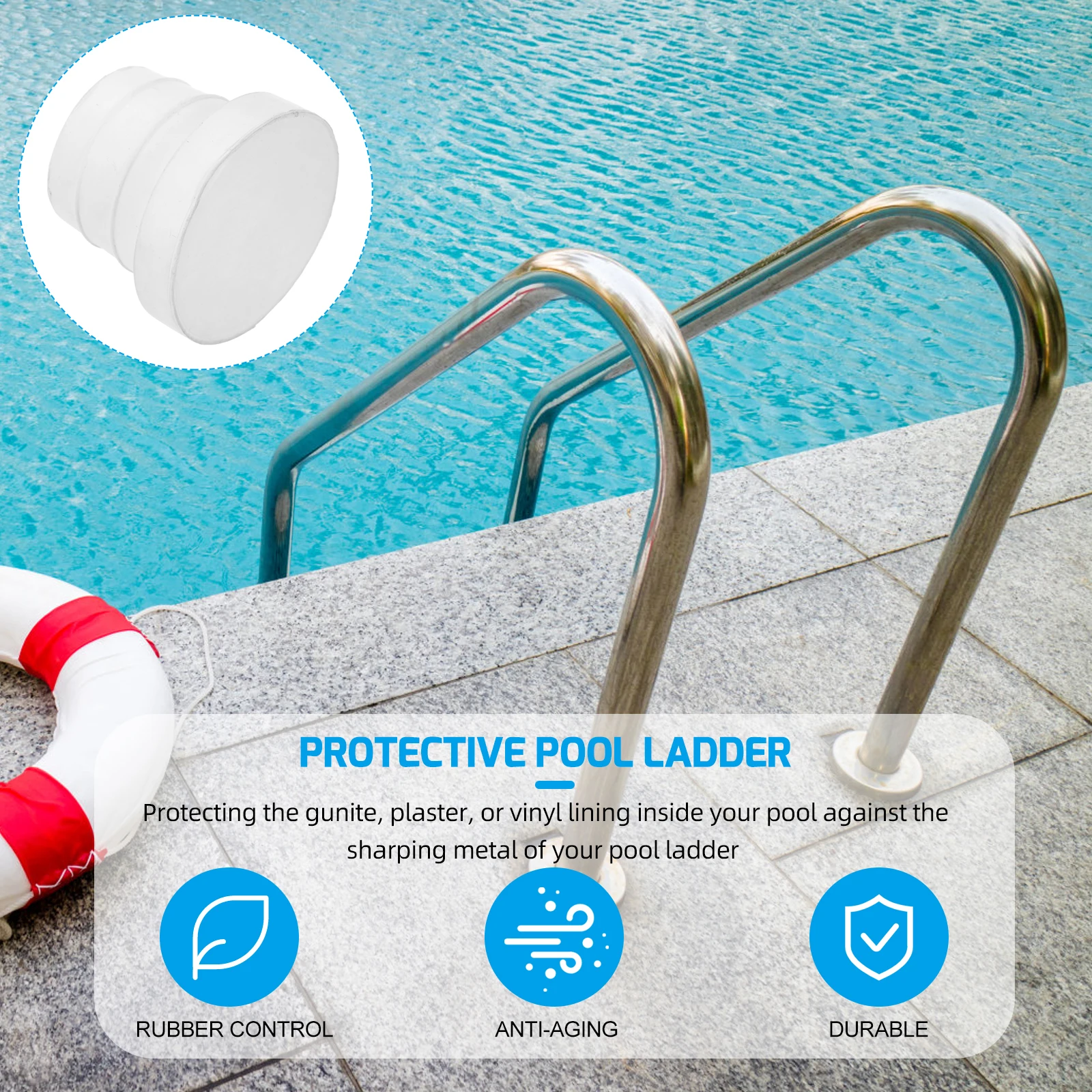 

Underwater Ladder Bumper Rubber Stopper Plug Pool Parts Durable LeakProof Spa Swim Pedal Replacement Fittings Accessories