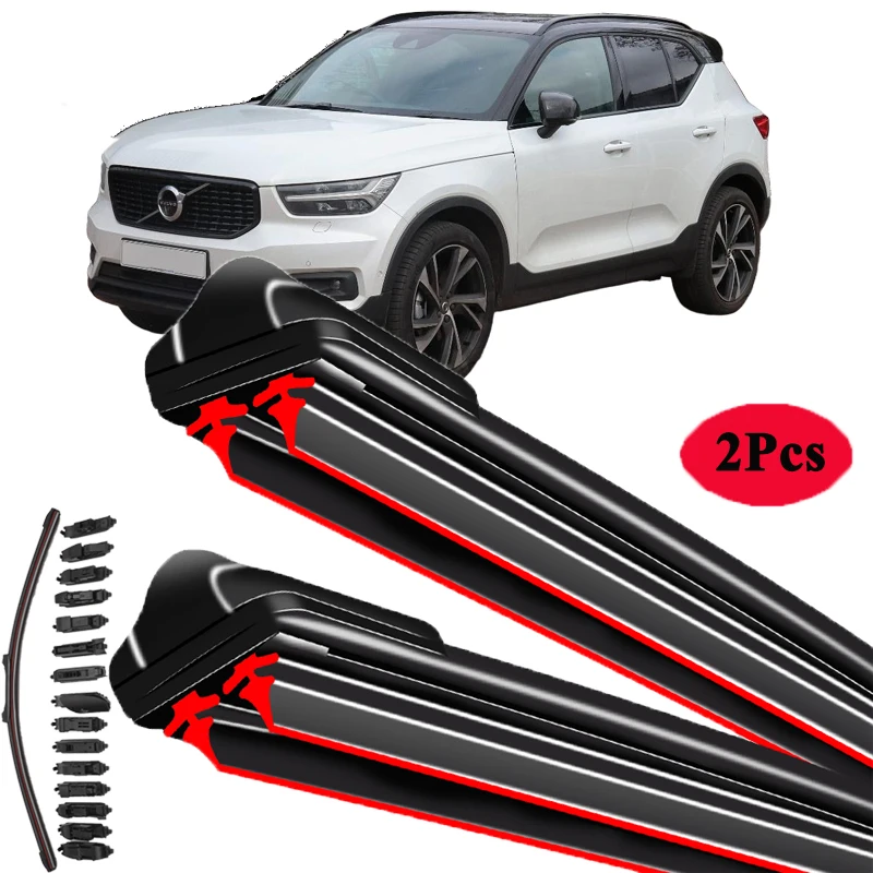 

For Volvo XC40 C40 2018 2019 2020 2021 2022 Front Windscreen Boneless Frameless Wiper Blades Rubber Cutter Cleaning Replacement