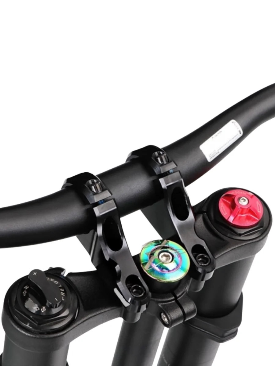 Widelec KEOS 31.8mm Dual Crown z mocowaniem bezpośrednim - lekki, jednoczęściowy, polerowany stop aluminium, elegancki design z podwójnym mostkiem. (Dual Crown Stem) — Zdjęcie 2 z 2