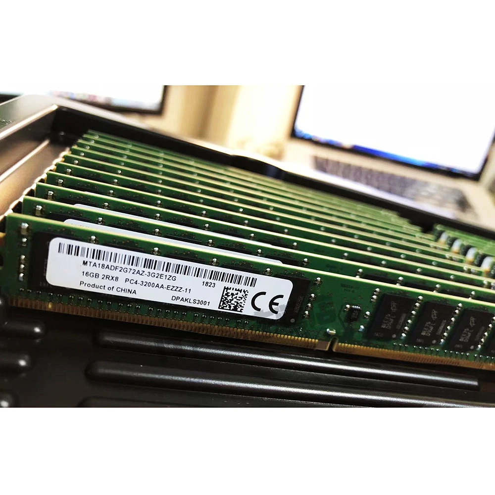 Imagem -04 - Memória de Servidor para Ram mt 16gb 16g 3200 Ddr4 2rx8 Udimm Ecc Vlp Estreito Mta18adf2g72az3g2e1 pc