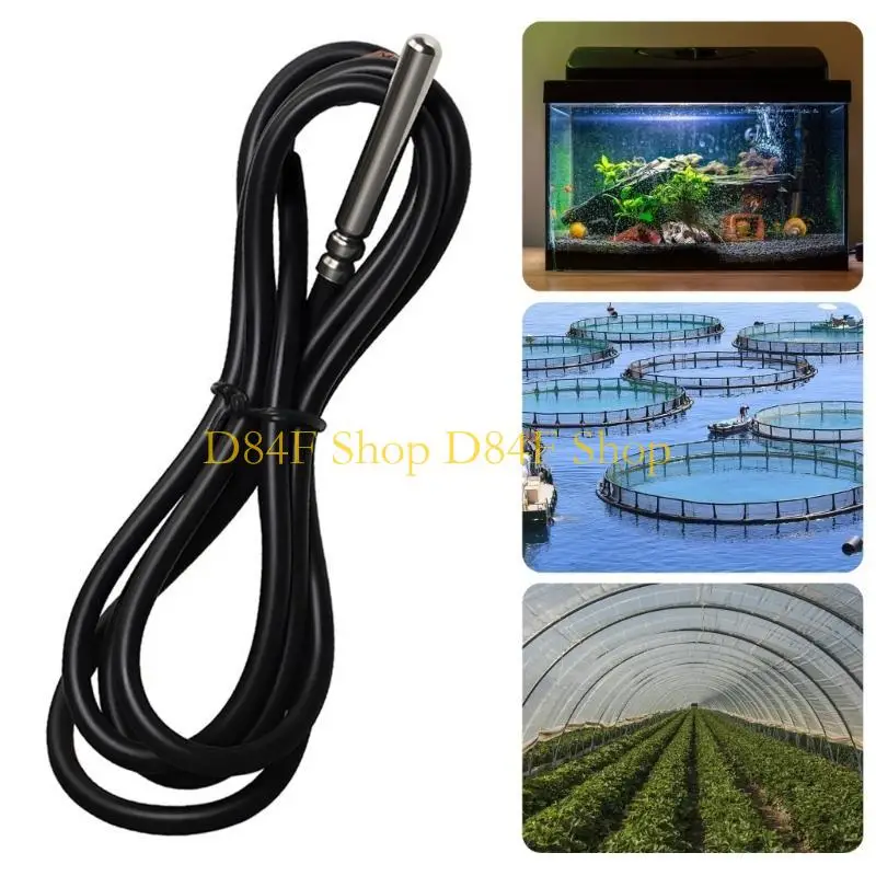 D84F High Accuracy Temperature Sensors with Waterproof Stainless Steel Probe for Diverse Environmental Applications