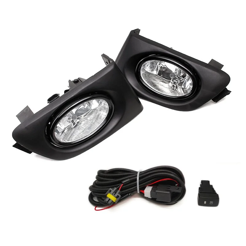 Accessories For Honda Civic 2001-2002 Front Bumper Fog Lights Assembly With Switch Wiring Kit
