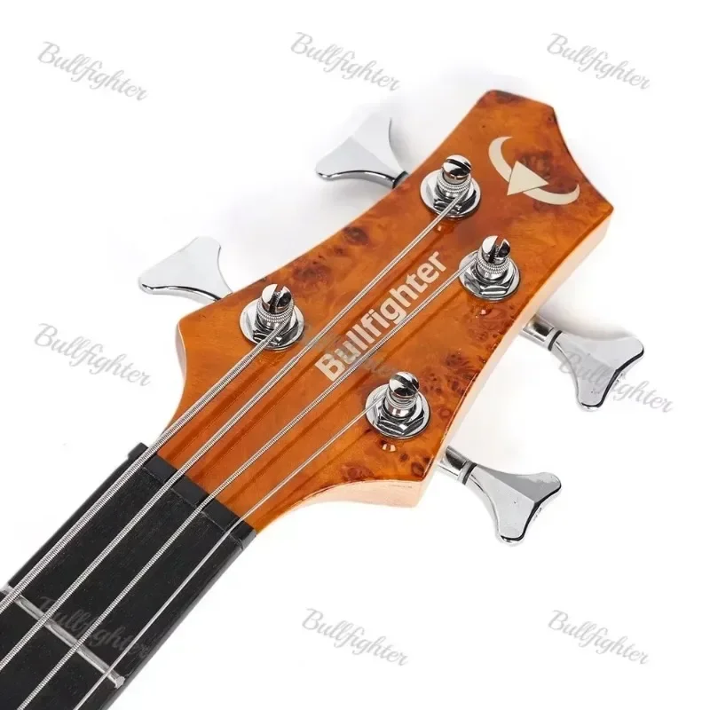 High Grade 4/ 5 Strings Maple Burl Top Solid Body Guitare Bass Kit Affordable Fashion Active Electric Bass Guitar view 2