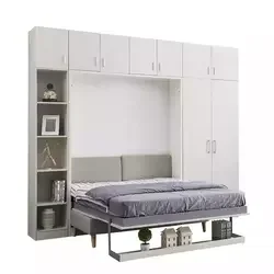 New Hot Sale Wall Bed with Sofa Folding Murphy Beds with Sofa Combo Living Room Murphy Bed