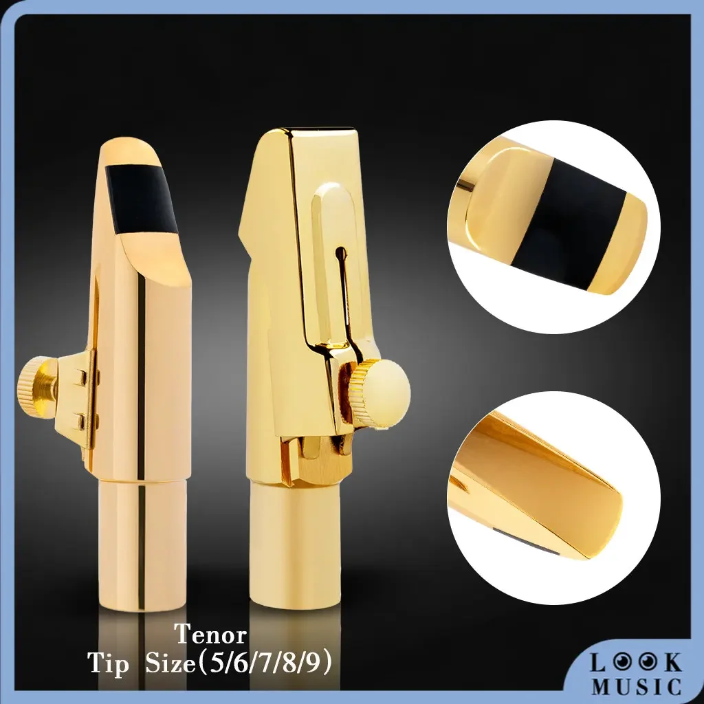 Advanced Professional Tenor Saxfone Sax MTP Saxophone Metal Mouthpiece Gold Plating Sax Mouth Pieces Accessories Size 5 6 7 8 9