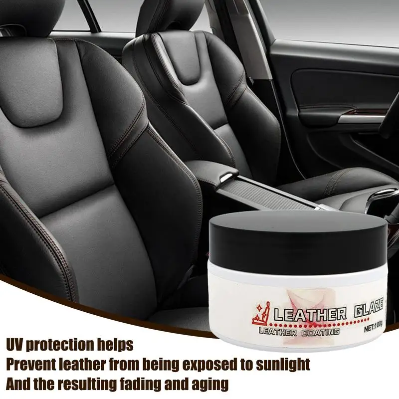 

Car Leather Conditioner | Leather Color Restorer Conditioner | 100g Car Leather Coating Glaze Auto Interior Leather Polish