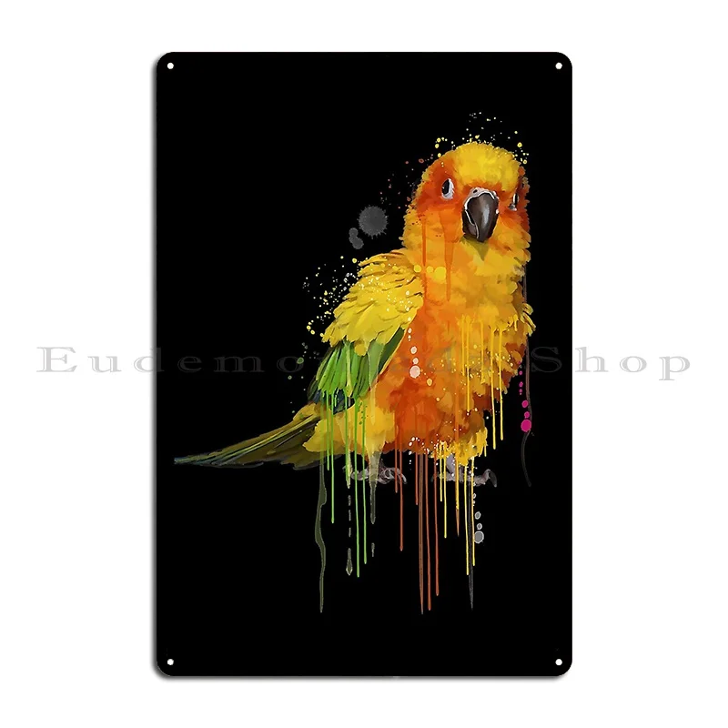 Sun Conure Shirt Cute Conure Parrot T Shirt Metal Sign Wall Decor Printing Plaques Designs Home Tin Sign Poster