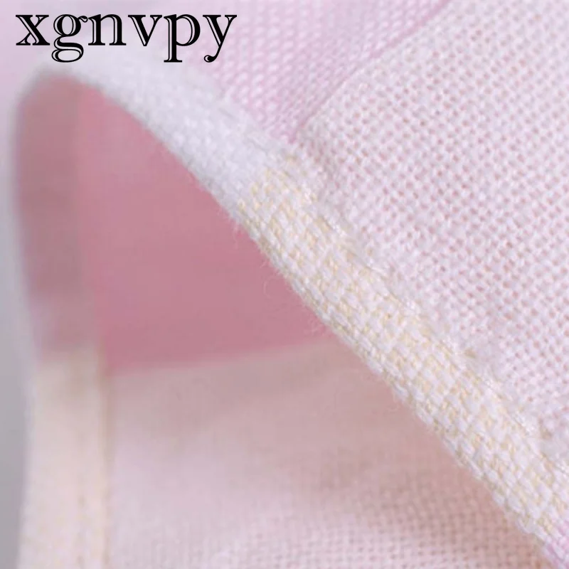 Xgnvpy Reusable Breathable Square Lattice Print Cotton Newborn Handkerchief Wipe Towels Saliva Towels Face Towel