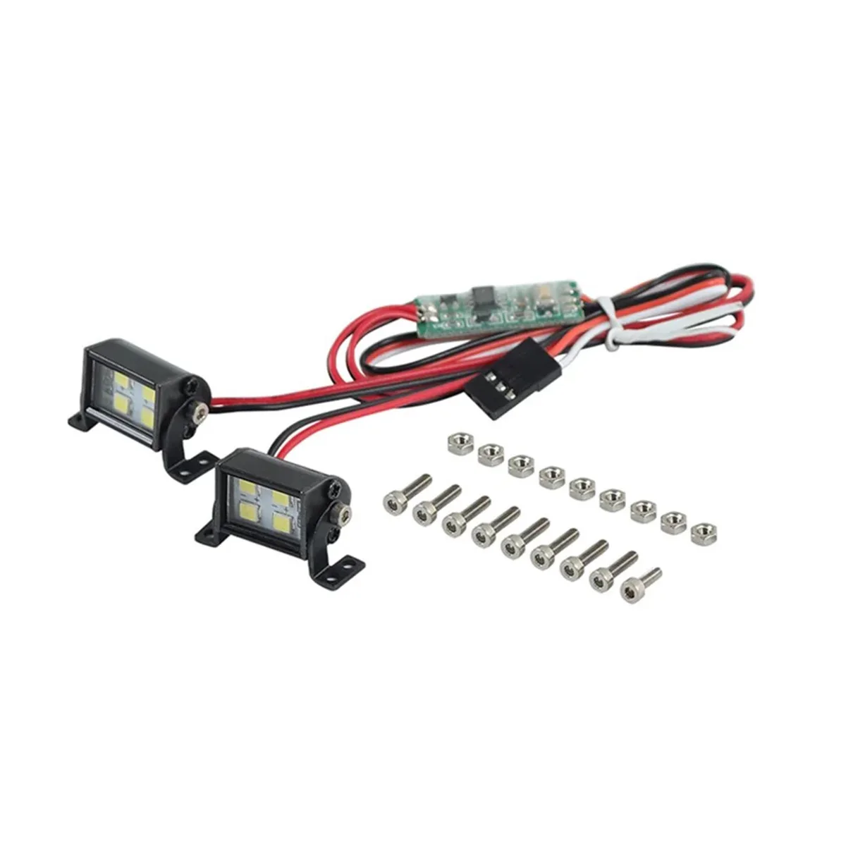 

Simulation model car light TRX4 SCX10 CC01 double row LED highlight spotlight upper double street light 4 lights