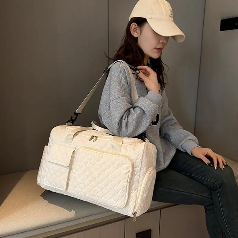 

Gym Bag With Shoe Compartment Overnight Bag With Widened Shoulder Strap Luggage Accessories Large Capacity Duffels With Wet And