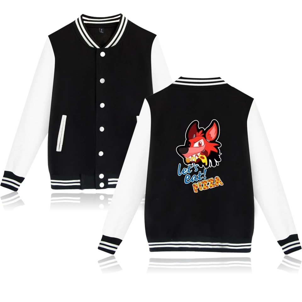 

It's Me Kawaii Five Nights At FNAF Plush Foxy Men Baseball Jacket Women Coat Clothing Streetwear Boy Girl Sweatshirt Tops