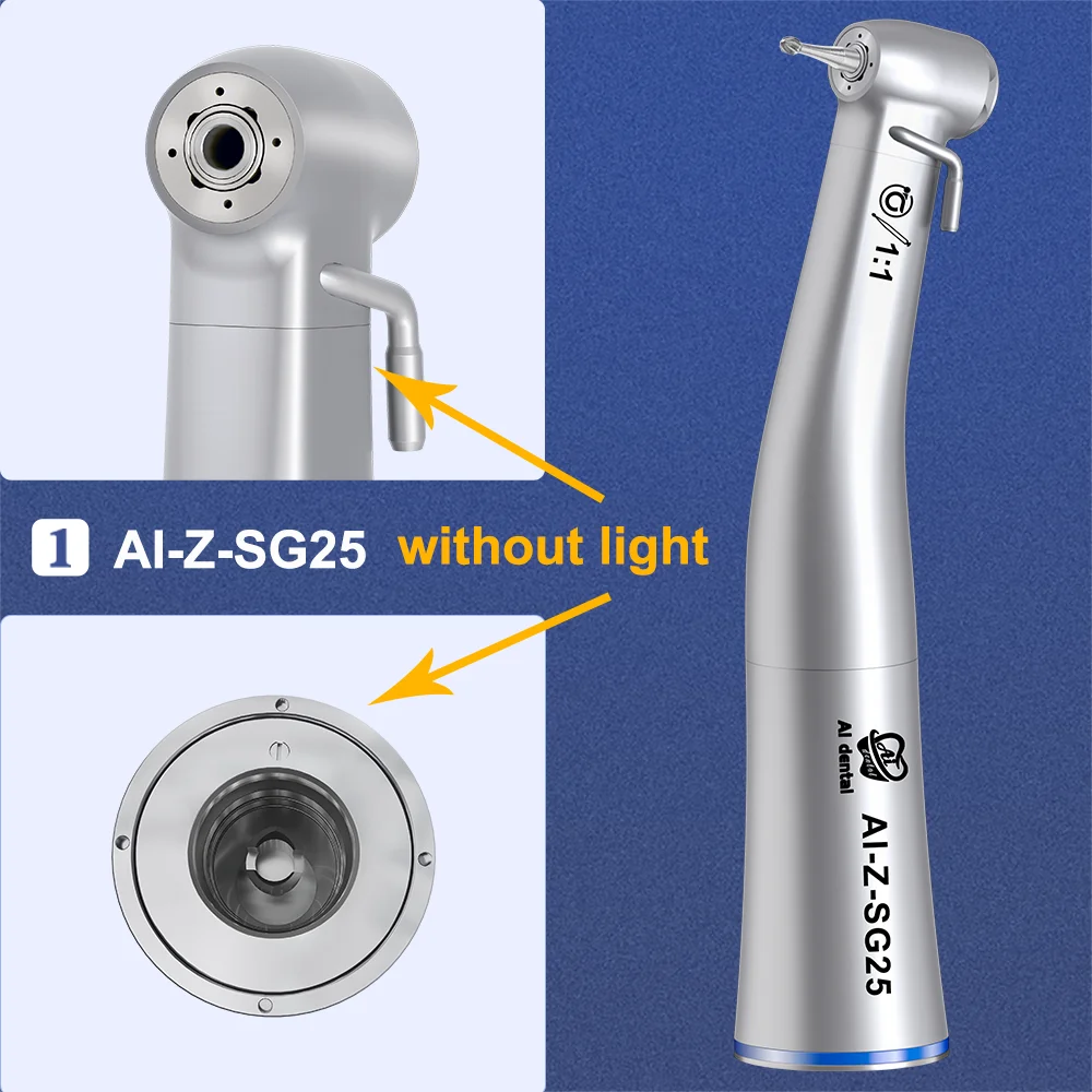 Ai Tandheelkundige Z-SG Serie Niet-Optische Implantaat Lage Snelheid 1:1/1:5/20:1 Elektrische Contra Hoek Externe Waterspray Chirurgische Handstuk