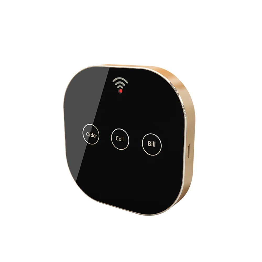 CATEL One Piece of Touchable Wireless Calling System Call Button Transmitter Pager Restaurant Waiter Service Bell, Buzzer