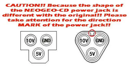 NEOGEO CD/CDZ replacement 25W Power Adaptor & Cable