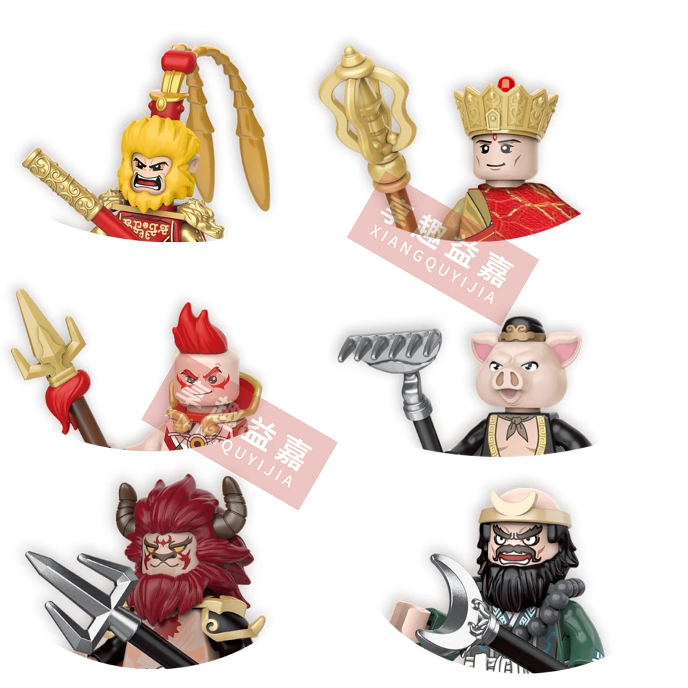 New The Journey to the West Anime Cartoon Block Mini Ancient Fiaction Toy Figures assemble Children\'s Toys Building blocks Gifts