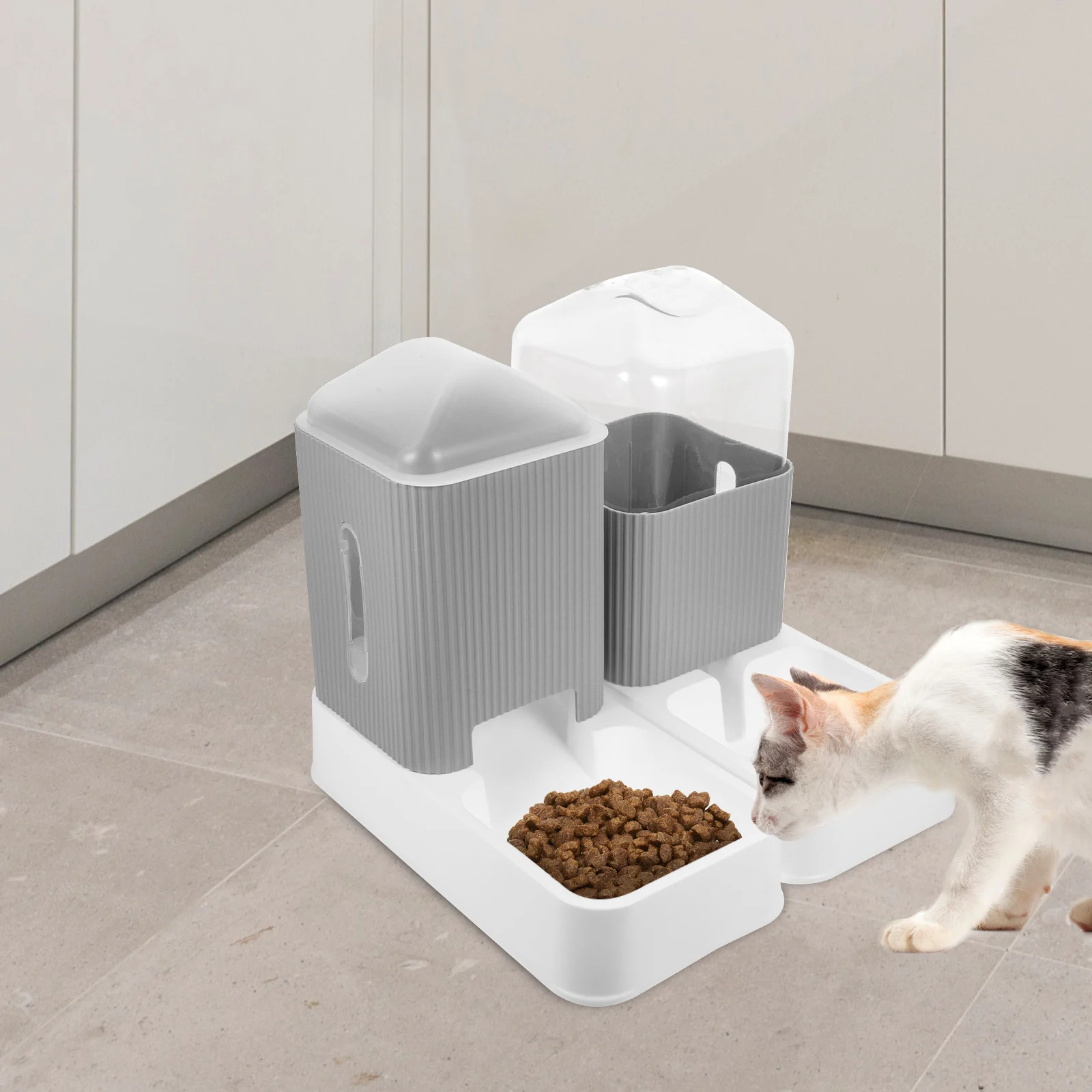 

Automatic Pet Feeder Dispenser for Cats Dogs Large Capacity Design Detachable Puppy Bowl Indoor Self Filling Cat Dog Feeder