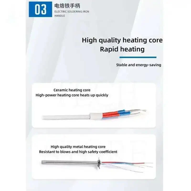 

Паяльник Yihua 907 65 Вт, 5-жильный, с силиконовой ручкой, металлическим нагревательным элементом 45 Вт, совместим с Yihua 936A, 939, 853D, 5A, для сварочных работ